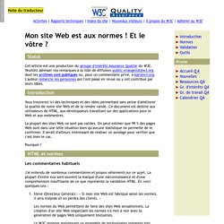 W3C Assurance Qualité : Comment appliquer les normes du Web et a
