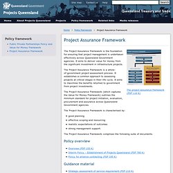 Queensland Treasury, Project Assurance Framework guidelines