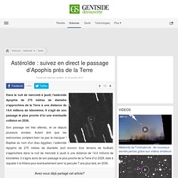 Astéroïde : suivez en direct le passage d’Apophis près de la Terre