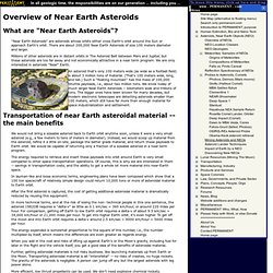 Asteroids Near Earth Overview