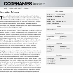 Operations & Codenames of WWII