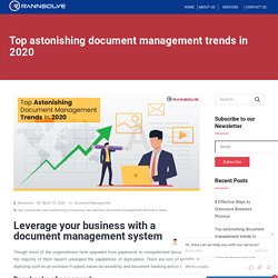 Top astonishing document management trends in 2020