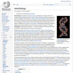 Astrobiology