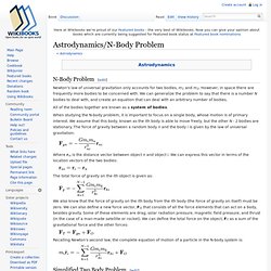 Astrodynamics/N-Body Problem, wikibooks