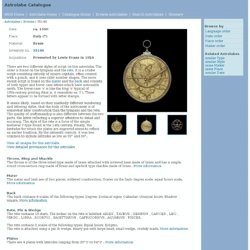 Astrolabe report (inventory number 35146)