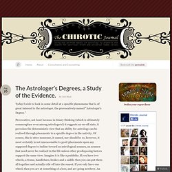 The Astrologer’s Degrees, a Study of the Evidence. « Chirotic Journal