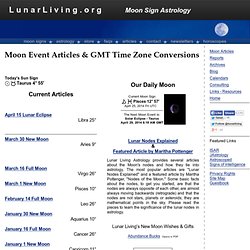 Moon Astrology Articles ~ Full Moon Signs ~ New Moon Signs ~ Lunar Astrology Information