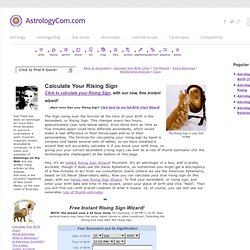 Calculate Your Rising Sign