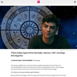 What Zodiac Sign Is Peter Kavinsky, Anyway? A HC Astrology Investigation