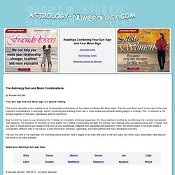 Astrology: Sun Moon Combinations