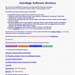 Astrology Software Reviews