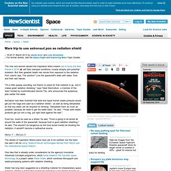 Mars trip to use astronaut poo as radiation shield - space - 01 March 2013