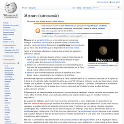 Meteoro (astronomía)
