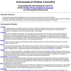 Astronomical Python