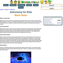 Astronomy for Kids: Black Holes