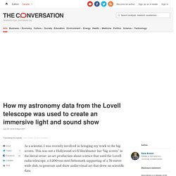 How my astronomy data from the Lovell telescope was used to create an immersive light and sound show