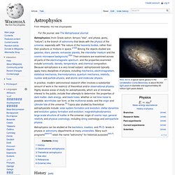 Astrophysics