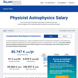 Physicist Astrophysics Salary Germany - SalaryExpert