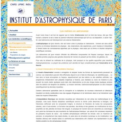 Institut d'Astrophysique de Paris - Enseignement secondaire