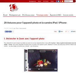 29 Astuces pour l’appareil photo et la caméra iPad / iPhone