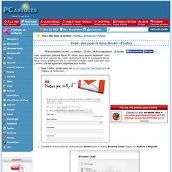 Créer des post-it dans Gmail - Firefox