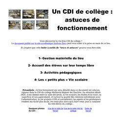 Astuces de fonctionnement