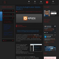 Astuces et plugins pour Aptana Studio 3