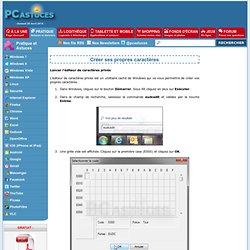 Créer ses propres caractères