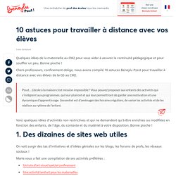 10 astuces pour travailler à distance avec vos élèves