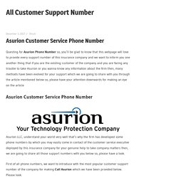 Asurion Customer Service Phone Number