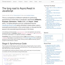 The long road to Async/Await in JavaScript