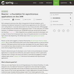 Reactor - a foundation for asynchronous applications on the JVM