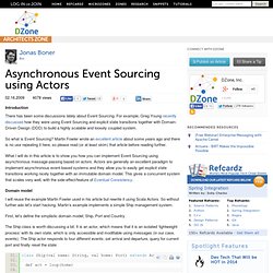 Asynchronous Event Sourcing using Actors