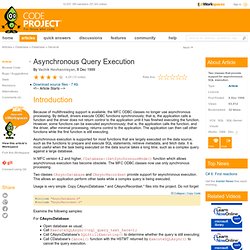 Asynchronous Query Execution