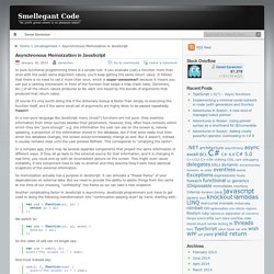 Asynchronous Memoization in JavaScript