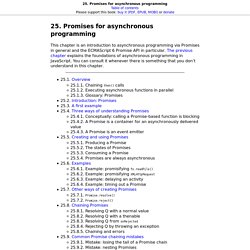 25. Promises for asynchronous programming