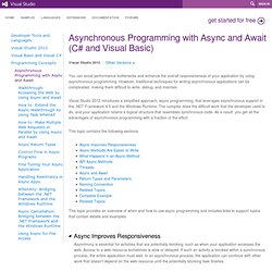 Asynchronous Programming with Async and Await (C# and Visual Basic)