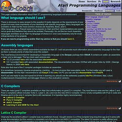 Atari Programming Languages