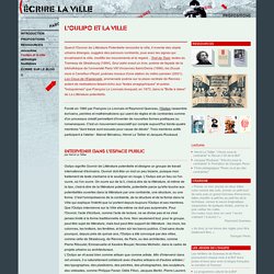 Ecrire la ville : un atelier d'écriture avec François Bon