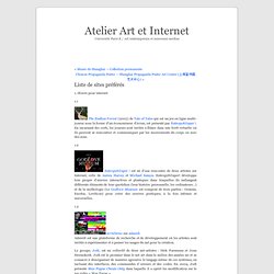 Atelier Art et Internet » Archive du blog » Liste de sites préférés