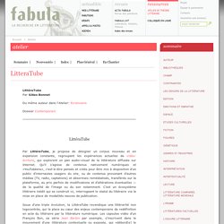 Fabula.org : LitteraTube