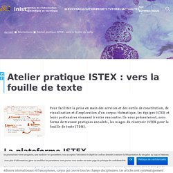 Atelier pratique ISTEX : vers la fouille de texte
