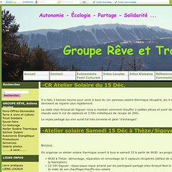 Atelier Solaire Thermique - Groupe Rêve et Transition