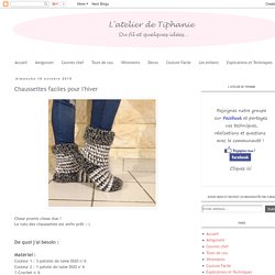 L'atelier de Tiphanie: Chaussettes faciles pour l'hiver