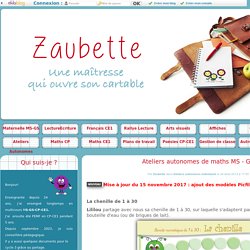 Ateliers autonomes de maths MS - GS