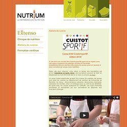 Ateliers de cuisine - Nutrium