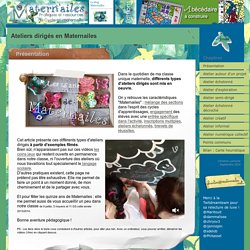 Ateliers dirigés en maternelle petite moyenne et grande section