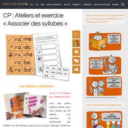 CP : Ateliers et exercice « Associer des syllabes »