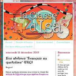 Nos ateliers "Français au quotidien" (FAQ)
