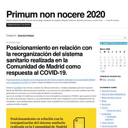 Primum non nocere 2020